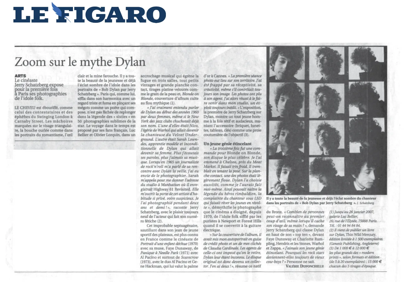 Coupure de presse — Zoom sur le mythe Dylan