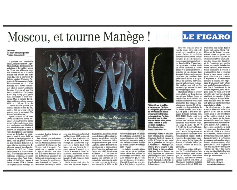 Coupure de presse — Moscou, et tourne Manège !