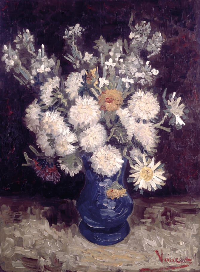 Flower in a Blue Vase