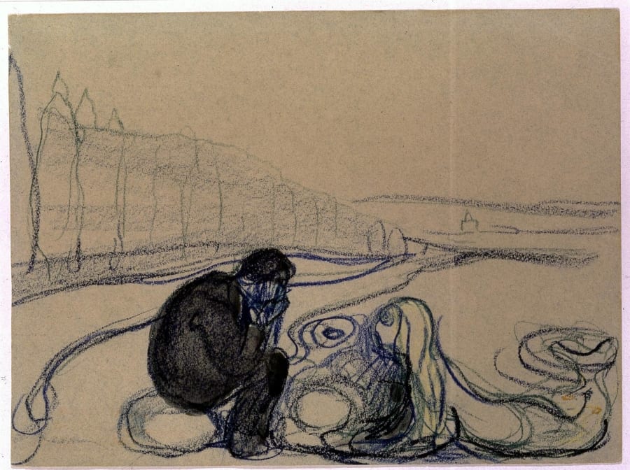 Homme mélancolique et sirène, c.1896 Homme mélancolique et sirène, c.1896