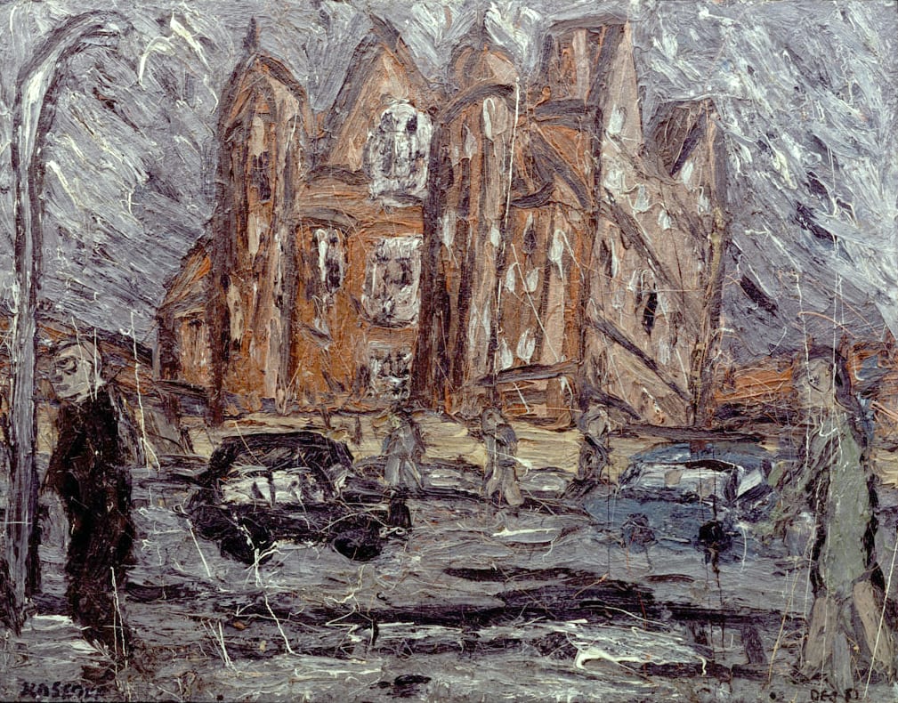 Leon Kossoff, School building, Willesden, 1981 Leon Kossoff, School building, Willesden, 1981